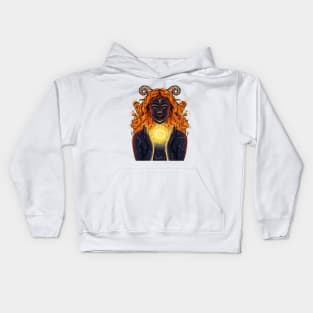 Sun in Aries - Zodiac Woman Kids Hoodie